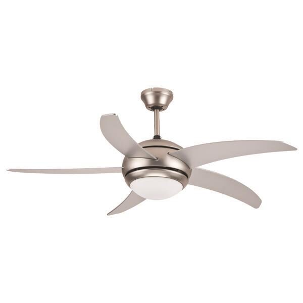 MAT NICKEL CEILING FAN WITH 1 LIGHT E27 WITH CONTROL DIAMETER 120 70W