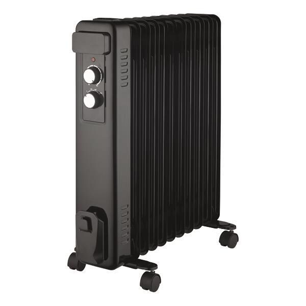 BLACK ELECTRIC OIL HEATER 11 SLICES 2500W